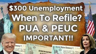 When To Reapply UNEMPLOYMENT BENEFITS EXTENSION UPDATE LWA PUA PEUC FPUC SSI EDD 11 WEEKS BOOST [upl. by Atled630]