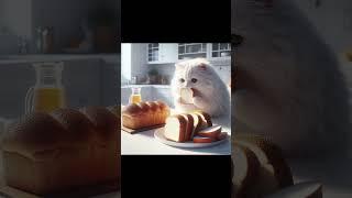 Cute cat is eating a pizza cat funny cutecat trending [upl. by Comptom]