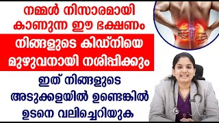 നമ്മൾ നിസാരമായി കാണുന്ന ഈ ഭക്ഷണം നിങ്ങളുടെ കിഡ്നിയെ മുഴുവനായി നശിപ്പിക്കും  kidney Malayalam video [upl. by Nonnaer536]