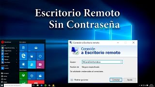 Escritorio remoto en Windows 10 sin necesidad de contraseña [upl. by Eisac]