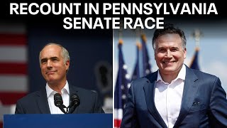 US Senate race in Pennsylvania heads to mandatory recount [upl. by Evangeline713]