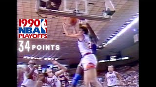 Suns vs Lakers 1990 WCSF Game 3  Tom Chambers 34 Points [upl. by Klimesh]