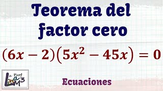 Teorema del factor cero 6x25x²45x0  La Prof Lina M3 [upl. by Latty762]