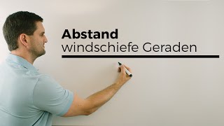 Abstand windschiefer Geraden Geometrie Vektorrechnung 1Möglichkeit  Mathe by Daniel Jung [upl. by Atiekahs652]