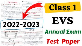 Class 1 EVS Annual Exam Paper  EVS Worksheet for Class 1Class1 Evs Question Paper EVS Test Paper [upl. by Nnaynaffit773]