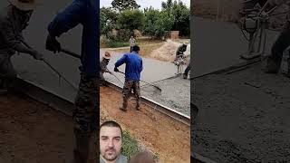 Best tool screeding cement of construction worker [upl. by Lletnwahs]