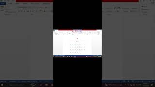 How to make Calendar in MS Word [upl. by Nallid]