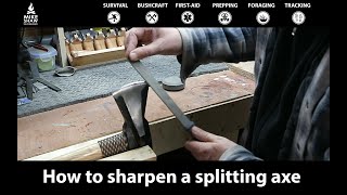 10 How to sharpen a splitting axe [upl. by Odnuges]