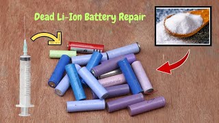 How To Dead LiIon Battery Repair  Using Water amp Salt [upl. by Gwenneth]