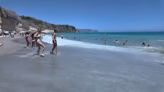 🇪🇸 Nerja Spain Beach Walk at Playa Burriana [upl. by Hanser]