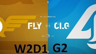 FLY vs CLG Game 2 Highlights  2017 NALCS SPRING SPLIT  WEEK 2 DAY 1 [upl. by Eadrahc]