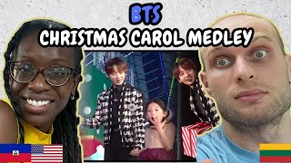 REACTION TO BTS  Christmas Carol Medley 2019 SBS Gayo Daejeon Music Festival FIRST TIME WATCHING [upl. by Kalila]