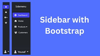 Side Menu Bar in Bootstrap 5  Sidebar using Bootstrap 5 [upl. by Ellevehc]