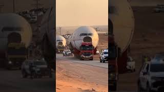 Saudia Moves 3 Boeing 777 Aircraft by Road for Boulevard Runway Attraction saudiarabia airlines [upl. by Bruner278]