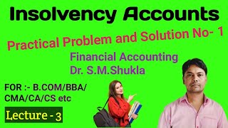 Insolvency Accounts  Practical Problem and Solution No 1  DrSMShukla Financial Accounting [upl. by Alcinia]