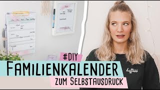 Familienkalender 2020 zum ausdrucken  DIY für nachhaltige ToDoListe [upl. by Nohsid425]