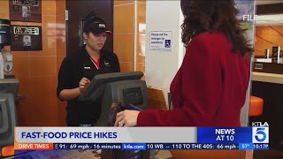 Hike in fastfood prices hitting California [upl. by Sosthina]