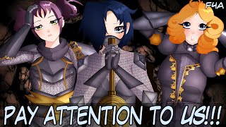 THREE Cursed Girls Fight For YOUR Attention Cursed Sword Armor Shield Fantasy ASMR RP [upl. by Alleynad]