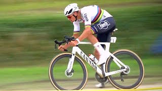 Mathieu van der Poel CRAZY Solo on the Cobbles  ParisRoubaix 2024 [upl. by Innaig]