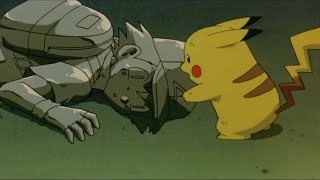 Ash turned into a stone and pikachu is helpless  pokemon first movie [upl. by Esaele]