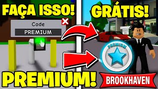 SAIU COMO GANHAR PREMIUM DE GRAÇA APENAS FAZENDO ISSO NO BROOKHAVEN RP  ROBLOX [upl. by Avot]