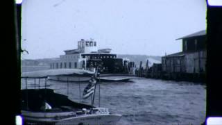 Historic North Ferry Shelter Island lands at Main Street Greenport NY [upl. by Corabella671]