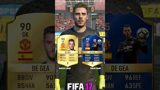 🇪🇸 DAVID DE GEA worst vs best card in EVERY FIFA 1023⚽shorts fifa eafc24 fc24 degea ddg [upl. by Eecram]