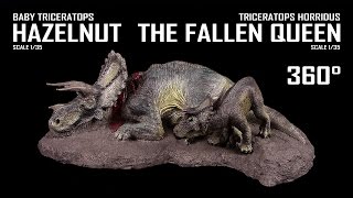 Rebor ™ Triceratops Baby Hazelnut amp The Fallen Queen  360° [upl. by Holleran]