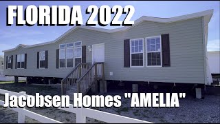 Jacobsen Homes quotAmeliaquot Double Wide Manufactured Home Tour Florida 2022 Price Shown [upl. by Meredi]