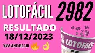 🍀 Resultado Lotofácil 2982 [upl. by Powe]