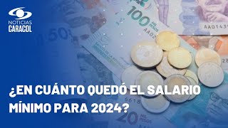 Salario mínimo 2024 en Colombia fue definido por decreto presidencial el aumento fue cercano al 12 [upl. by Cheung]