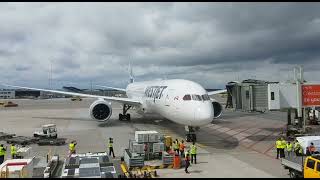 Schiphol Welcomes WestJet On Inaugural CalgaryAmsterdam Flight [upl. by Leonerd]