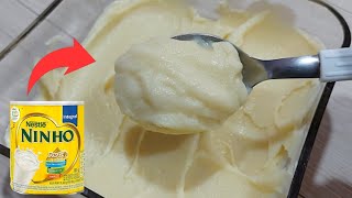 Recheio de LEITE NINHO cremoso com APENAS 3 INGREDIENTES [upl. by Haliled]