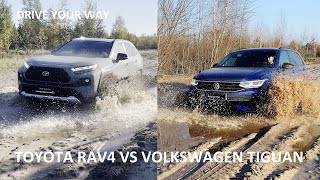 TOYOTA RAV4 VS VOLKSWAGEN TIGUAN OFF ROAD  WHAT IS YOUR CHOICE [upl. by Cordelie]