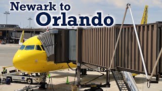 Full Flight Spirit Airlines A321 Newark to Orlando EWRMCO [upl. by Datha]