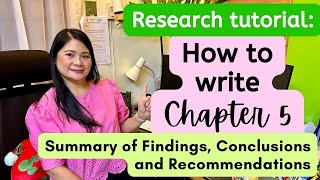 How to write Chapter 5  Summary of Findings Conclusions and Recommendations [upl. by Los]