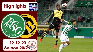 Highlights FC StGallen vs BSC Young Boys22122020 [upl. by Aenaj]