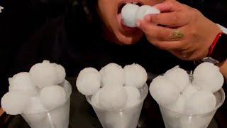 BATTLE OF THE ICE  REFROZEN POWDERY VS SHAVED VS FREEZER FROST BALLS [upl. by Adorne]