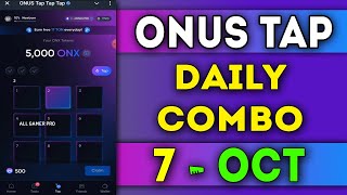 Onus Tap Tap Tap Daily Code 7 October 2024  Today Onus Daily Code  AGP onusdailycode [upl. by Yentihw]