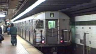 R32 B Train at 125th Street Station [upl. by Naginarb]