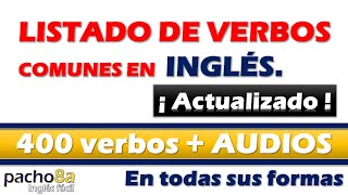 Descarga gratis listado de verbos en inglés en todas sus formas con pronunciación [upl. by Aicyle]