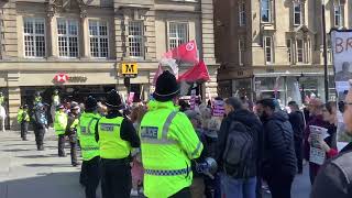 Protest amp AntiProtest Rally in Newcastle  UK 23 April 2022 [upl. by Acilef]