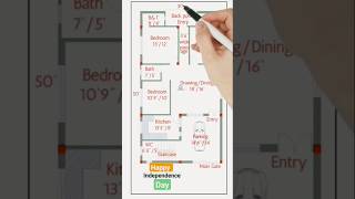 30x50 ka house plan 3 bedrooms housedesign homedesign house [upl. by Kennedy]