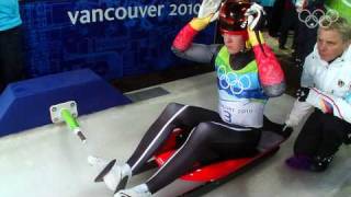 Felix Loch GER Wins Mens Luge Gold  Vancouver 2010 Winter Olympics [upl. by Ulric]