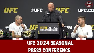 Full UFC 2024 Seasonal Press Conference Sean Strickland goes at Dricus Du Plessis Sean OMalley [upl. by Kazmirci]