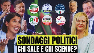 SONDAGGI POLITICI OGGI CHI SALE E CHI SCENDE NELLE PREFERENZE DEGLI ITALIANI [upl. by Imoin763]