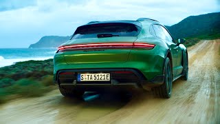 New PORSCHE Taycan Cross Turismo 2021  CRAZY ELECTRIC soud driving amp OFFROAD [upl. by Oiramad]