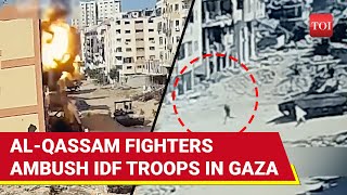 Hamas Lures IDF Troops Into Ambush Israelis Run For Their Lives As IED Blows Up Building In Gaza [upl. by Roee]