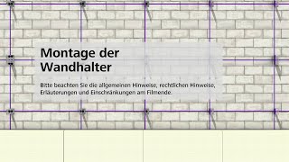 Vorgehängte hinterlüftete Fassade Unterkonstruktion  Montage der Wandhalter  StoVentec [upl. by Alonso]