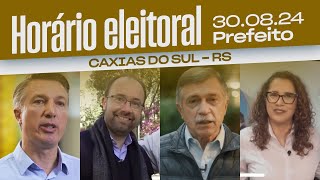 HORÁRIO ELEITORAL Candidatos a prefeito CAXIAS DO SULRS 30082024 [upl. by Hamimej]